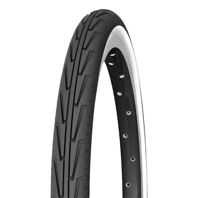 Pneu vélo Michelin City Junior Noir et Blanc 24 pouces Pneu vélo Michelin City Junior Noir et Blanc 24 pouces
