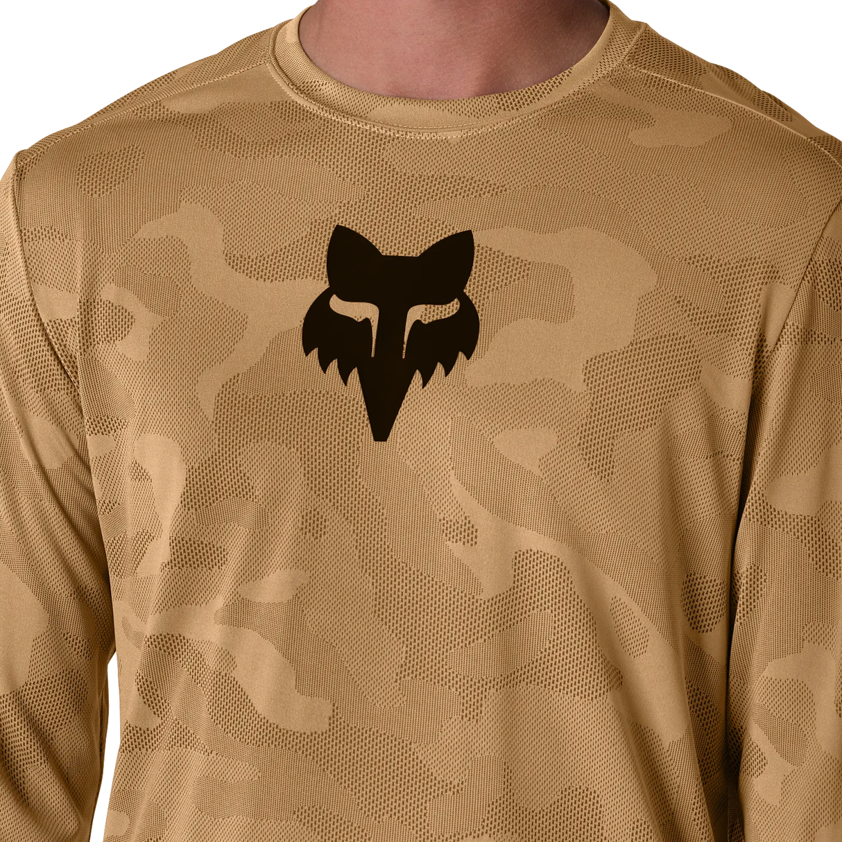MTB-Langarmtrikot Fox Ranger TruDri - Hellbraun