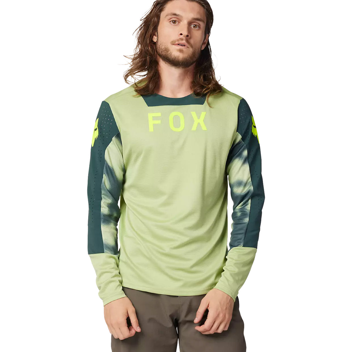 Maglia maniche lunghe Fox Defend Taunt - Verde - A