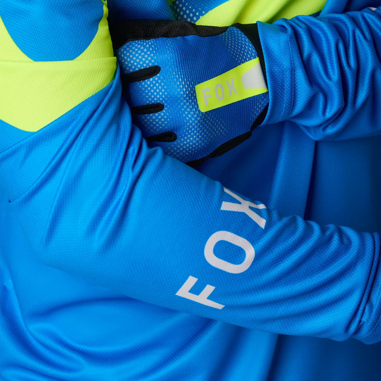 Maglia maniche lunghe mtb Fox Ranger Tactile - Azzurro