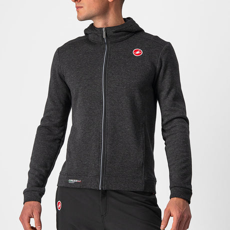 Felpa Castelli Milano Full Zip - Nero - H