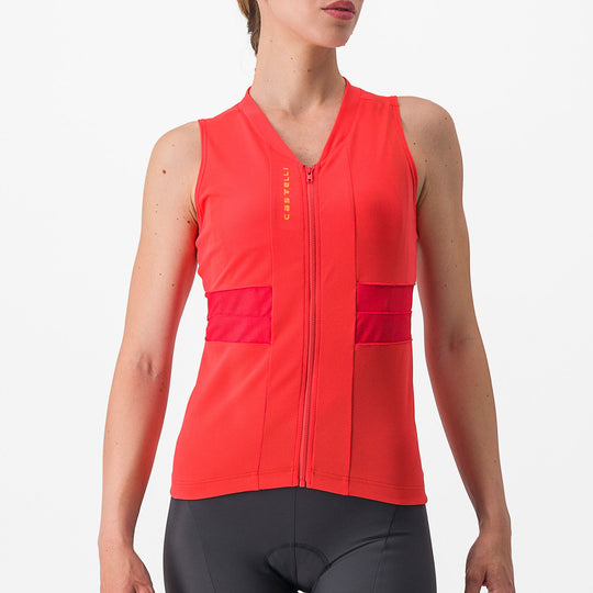 Castelli Anima 4 woman sleeveless jersey - Red