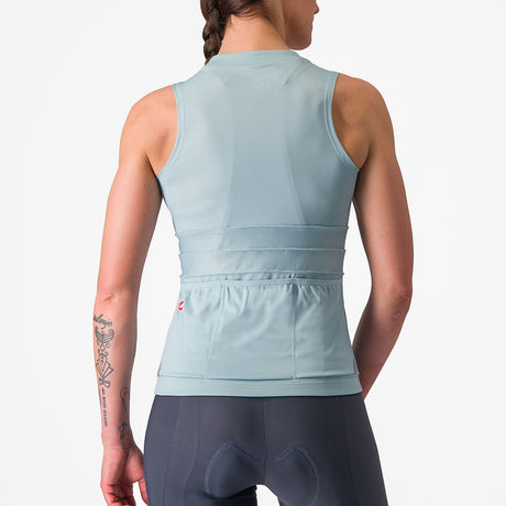 Maglia donna senza maniche Castelli Anima 4 - Azzurro chiaro - I