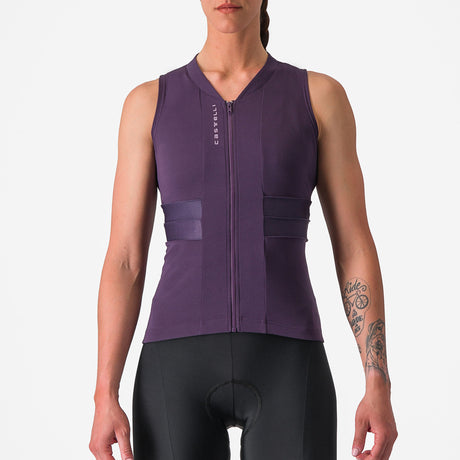 Maglia donna senza maniche Castelli Anima 4 - Viola - F