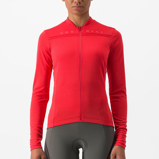 Maglia maniche lunghe donna Castelli Anima 4 - Rosso