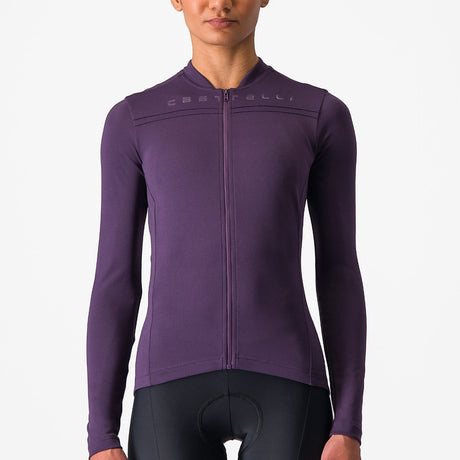 Maglia maniche lunghe donna Castelli Anima 4 - Viola scuro - C