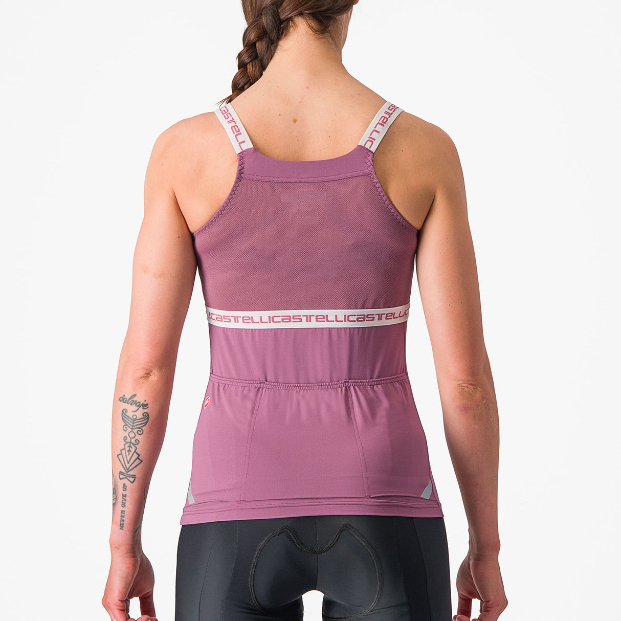 Top donna Castelli Bavette - Viola bianco - C