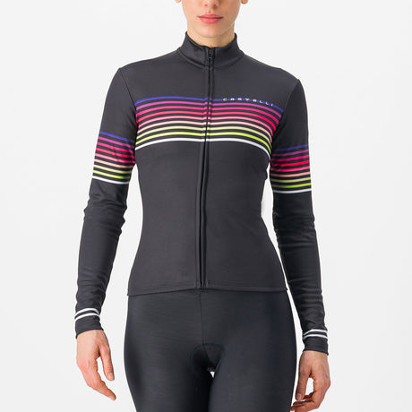 Maglia maniche lunghe donna Castelli Ottanta - Nero - P