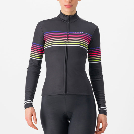 Maglia maniche lunghe donna Castelli Ottanta - Nero