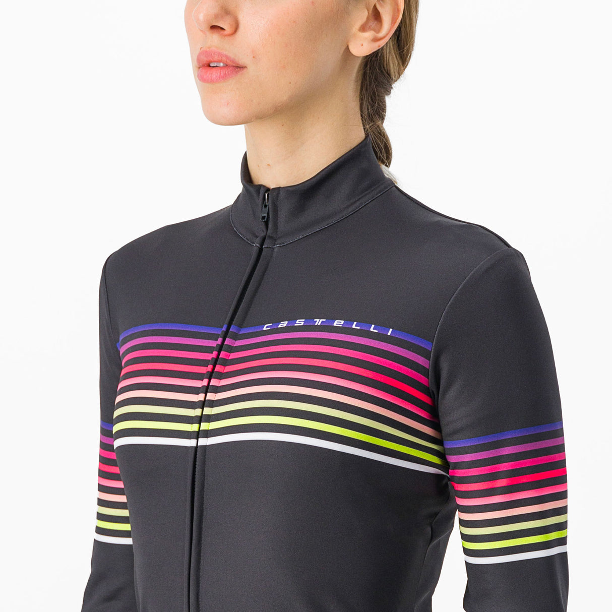 Maglia maniche lunghe donna Castelli Ottanta - Nero - A