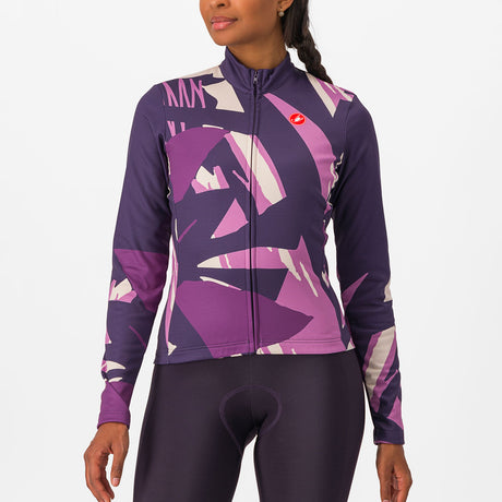 Maglia maniche lunghe donna Castelli Tropicale - Viola - I