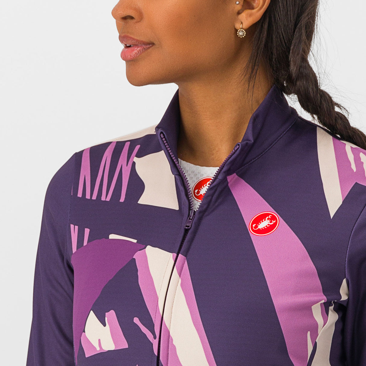 Maglia maniche lunghe donna Castelli Tropicale - Viola - M