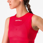 Camiseta interior sin mangas mujer Castelli Pro Mesh 4 - Rojo