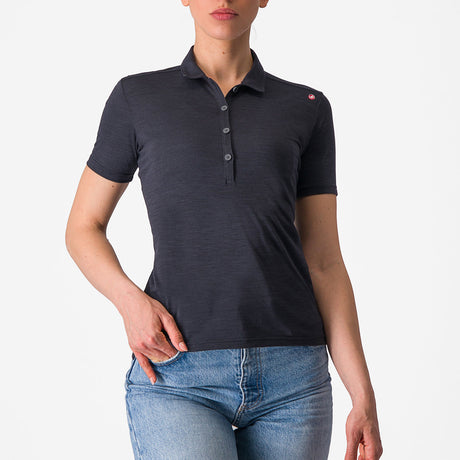 Polo donna Castelli Merino - Nero - H