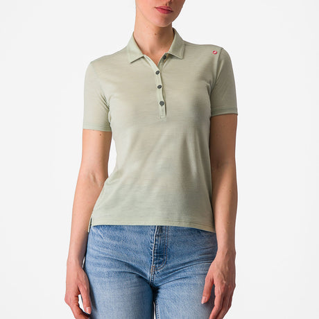 Polo donna Castelli Merino - Verde - D