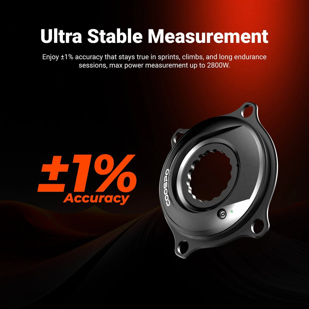 COOSPO S10 Alloy Power Meter Crankset - Black