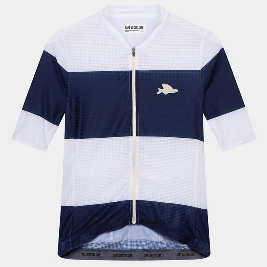 Maglia Cafe du Cycliste Angeline - Blu bianco