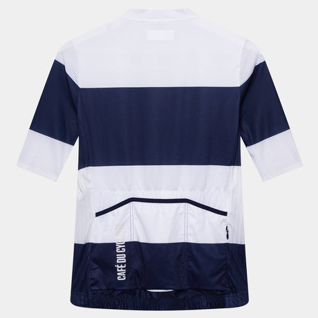 Maglia Cafe du Cycliste Angeline - Blu bianco - I