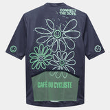 Maglia Cafe du Cycliste Fleurette - Blu - B