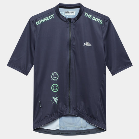 Maglia Cafe du Cycliste Fleurette - Blu - A