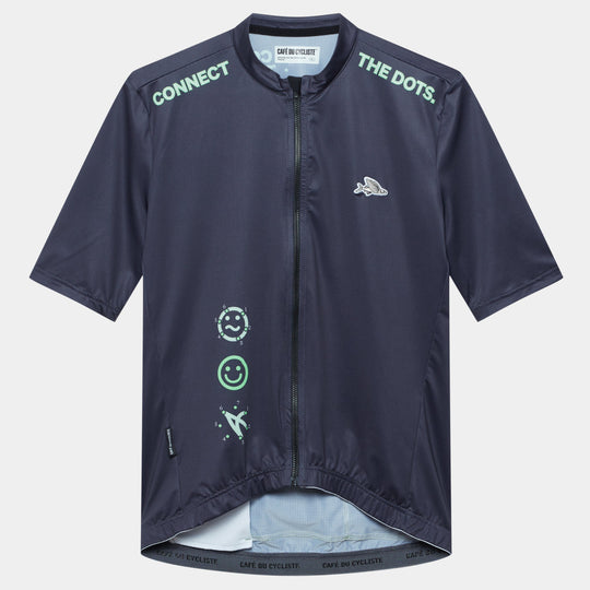 Maglia Cafe du Cycliste Fleurette - Blu