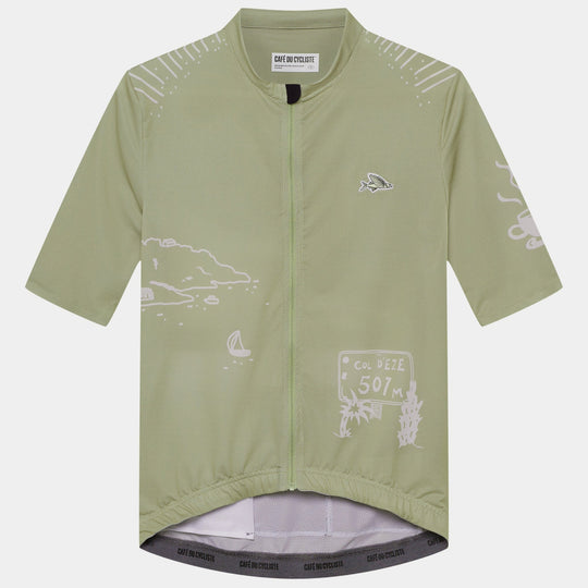 Maglia Cafe du Cycliste Eze - Verde
