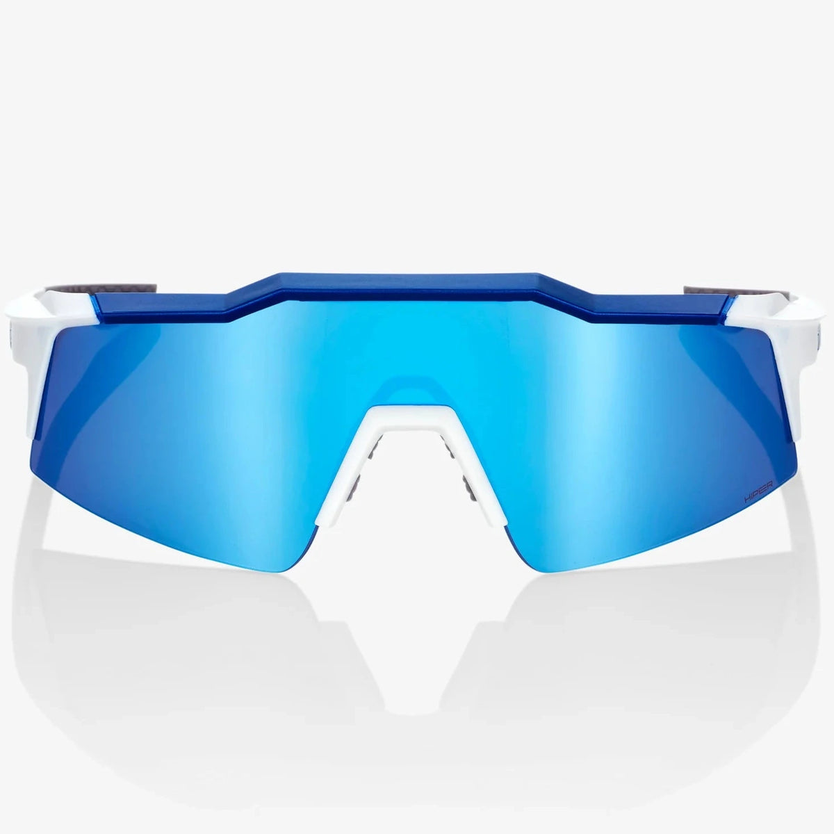 Occhiali 100% Speedcraft SL - Matte White Metallic Blue HiPER Blue Mirror