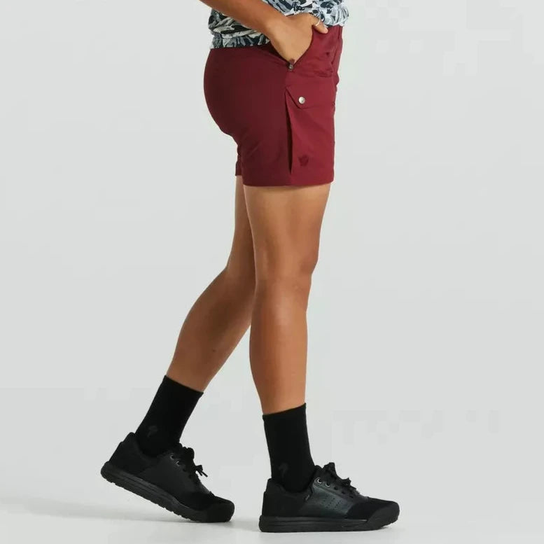 Pantaloni donna Specialized/Fjällräven Rider's Hybrid - Rosso - N