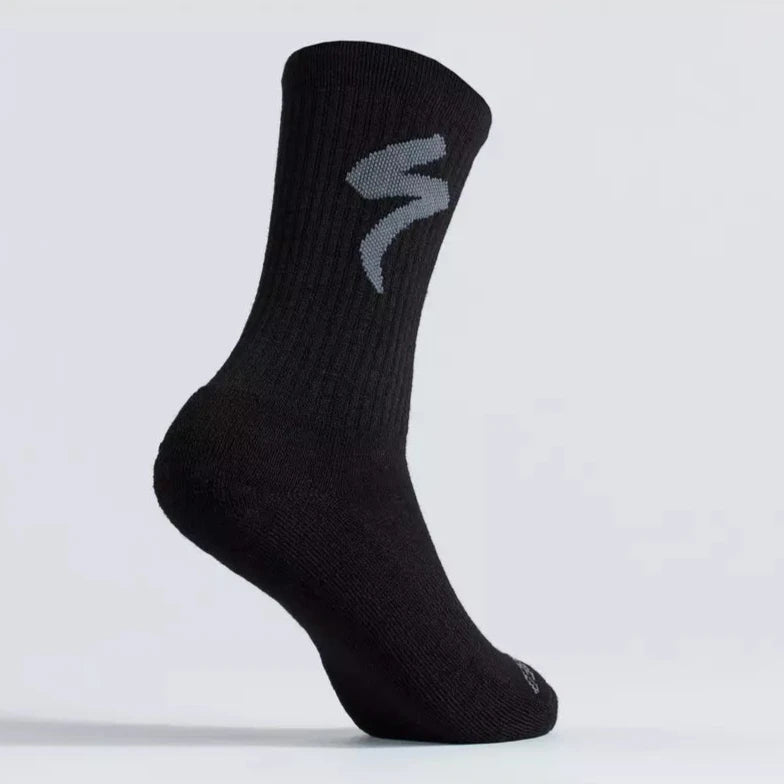 Calze Specialized Merino Midweight Tall Logo - Nero - I