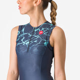 Top Castelli donna Free 2 Tri Singlet - Blu - H