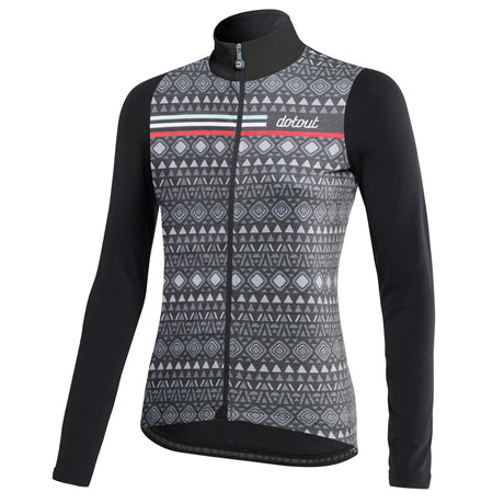 Maglia donna maniche lunghe Dotout Fanatica Wool - Grigio nero - C
