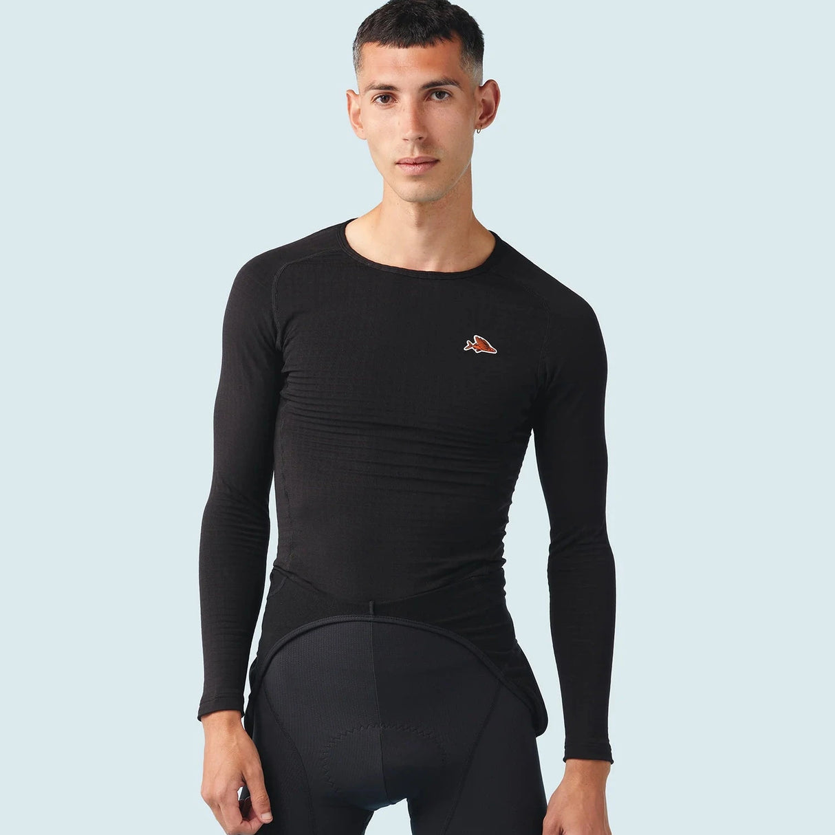 Maglia intima maniche lunghe Cafe du cycliste Coline - Nero