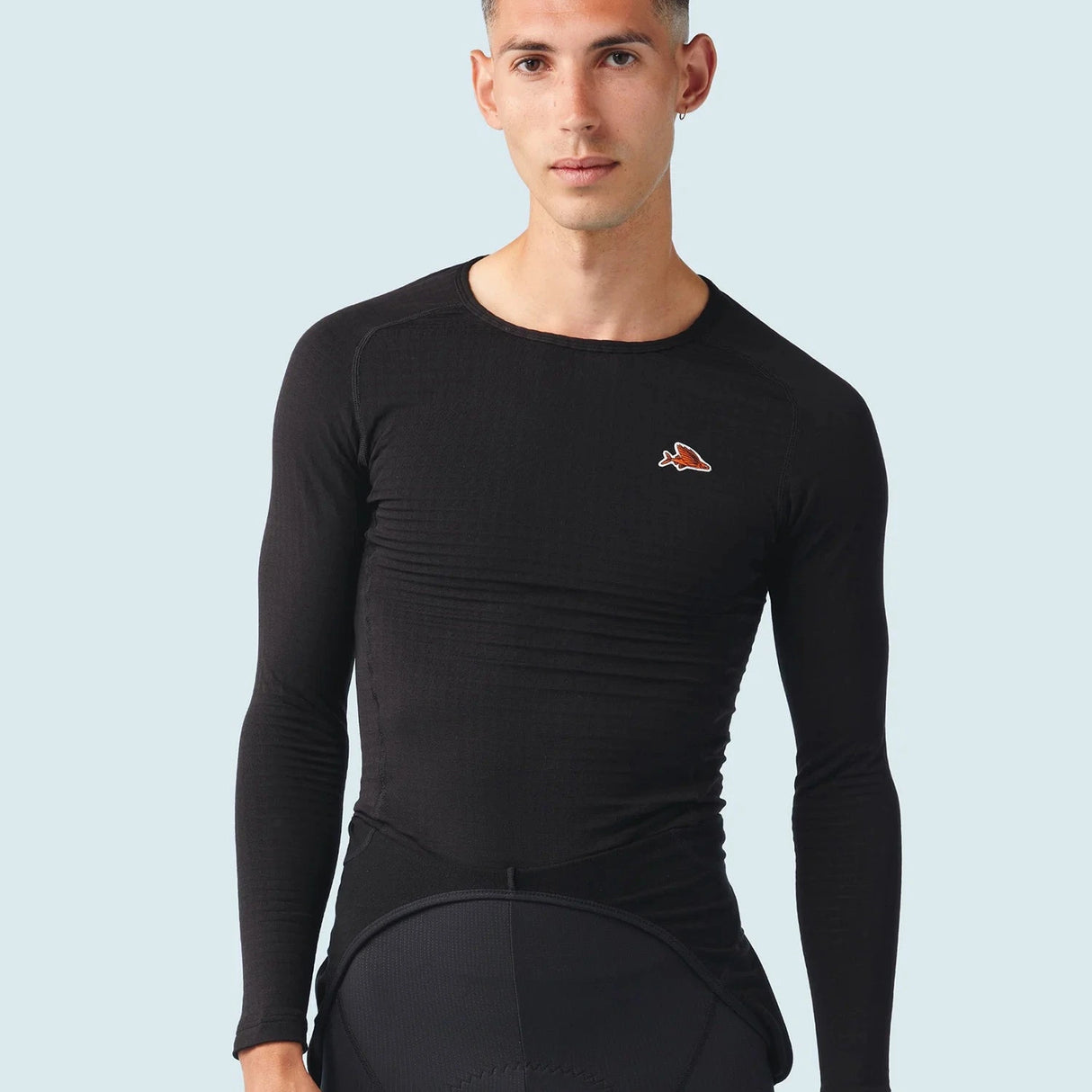 Maglia intima maniche lunghe Cafe du cycliste Coline - Nero
