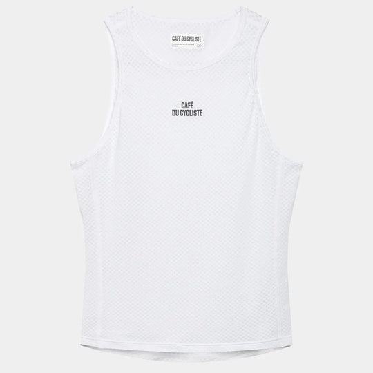 Maillot interior sin mangas mujer Cafe du Cycliste Liliane - Blanco