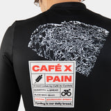 Maglia Cafe du Cycliste maniche lunghe Midweight Constance Pain - Nero