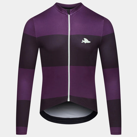 Maglia maniche lunghe Cafe du Cycliste Constance - Viola - Q