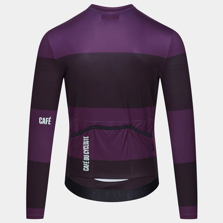 Maglia maniche lunghe Cafe du Cycliste Constance - Viola - A
