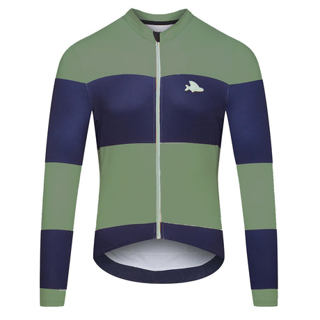 Maglia maniche lunghe Cafe du Cycliste Constance - Blu - I