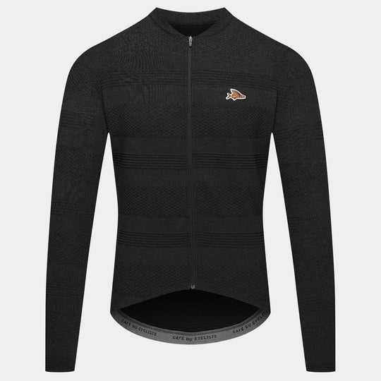 Maglia maniche lunghe Cafe du Cycliste Corinne - Nero