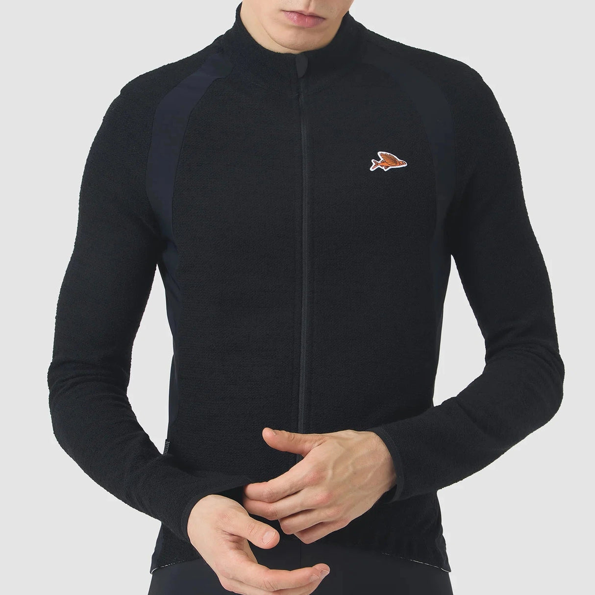 Maglia maniche lunghe Cafe du Cycliste Marguerite - Nero