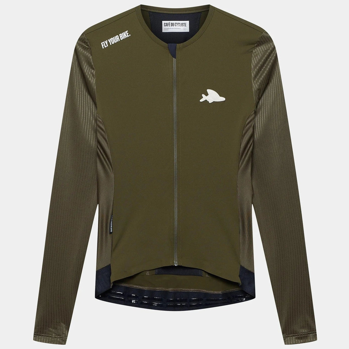 Maglia maniche lunghe Cafe du Cycliste Roxane - Verde - L