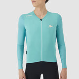 Maglia maniche lunghe Cafe du Cycliste Roxane - Azzurro - A