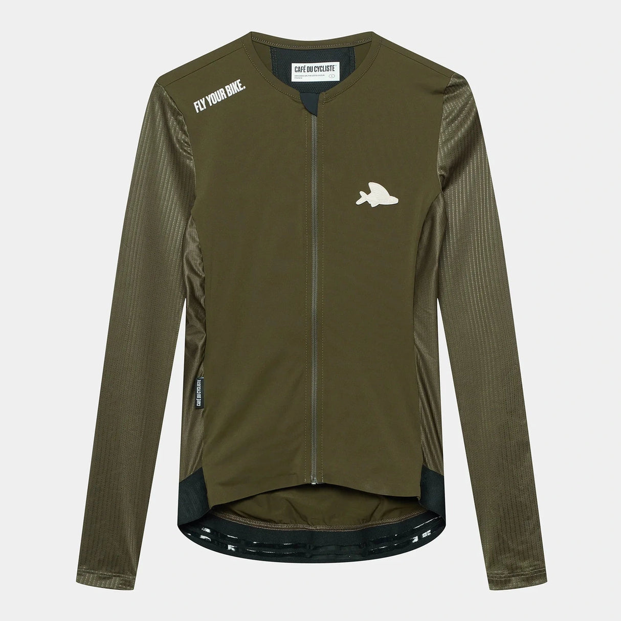 Maglia donna maniche lunghe Cafe du Cycliste Roxane - Verde - H