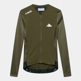 Maglia donna maniche lunghe Cafe du Cycliste Roxane - Verde - H