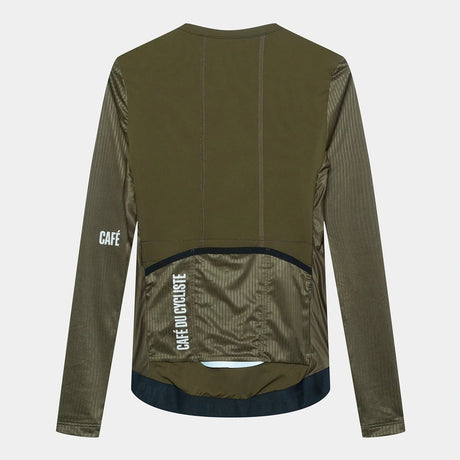 Maglia donna maniche lunghe Cafe du Cycliste Roxane - Verde - I