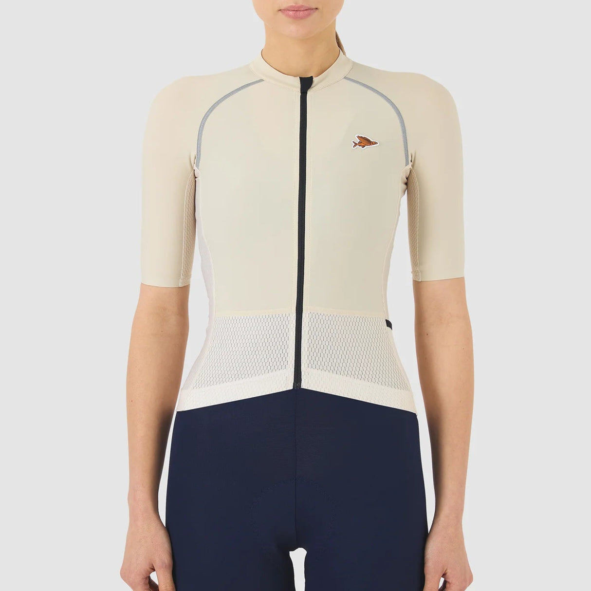 Maglia donna Cafe du Cycliste Magda - Beige - L