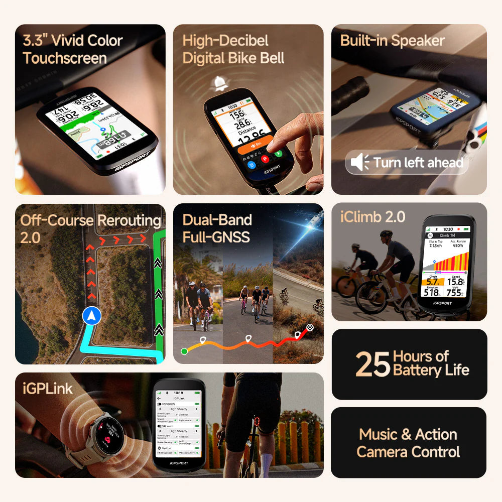Compteur GPS iGPSPORT BSC500 - Noir