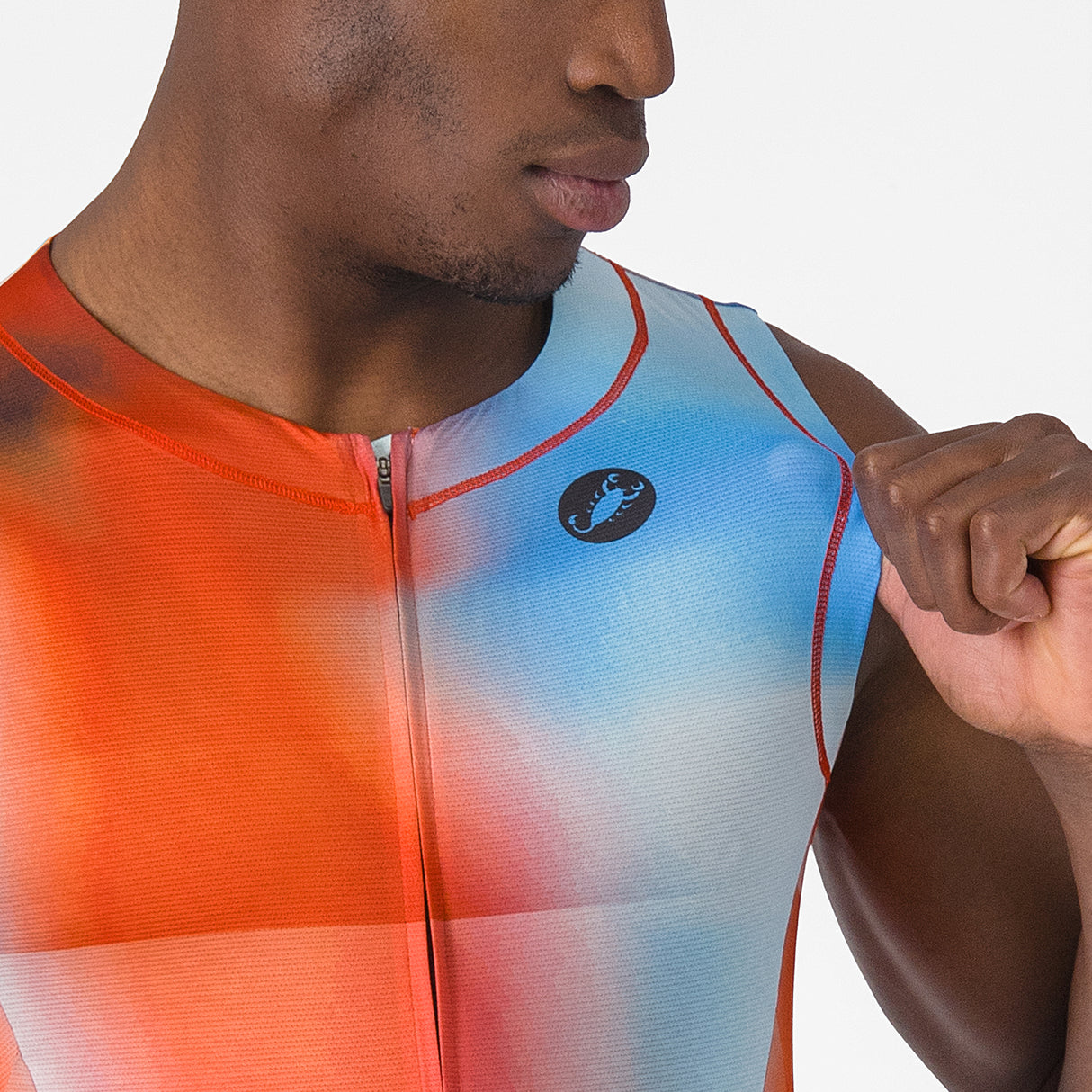 Castelli Free Sanremo 3 Suit sleeveless skinsuit - Orange
