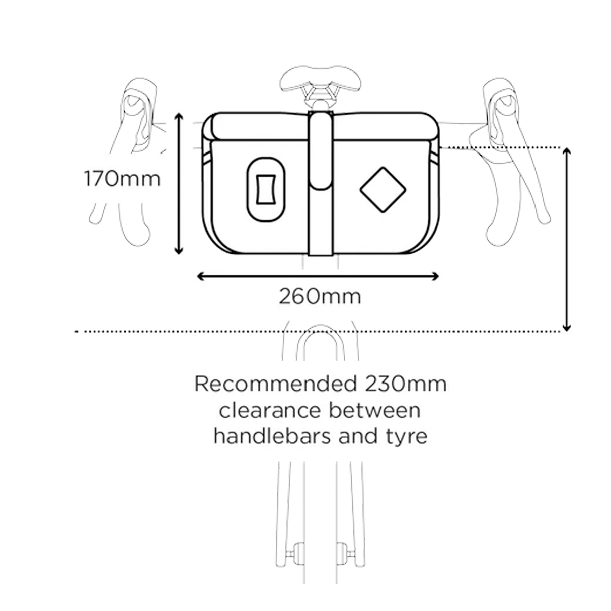 Borsa a manubrio Restrap Rolltop 4L - Nero Restrap