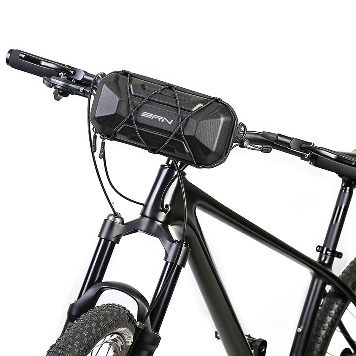 Hard Shell Handlebar Rack BRN HARD-SHELL TANK BAR M Handlebar Bag - Black | All4cycling
